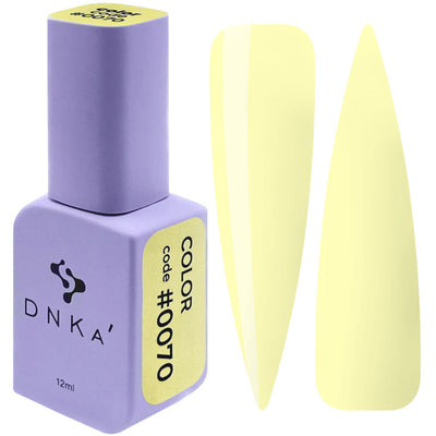 Purple color gel nail polish bottle and swatch, 12ml (#0070)
