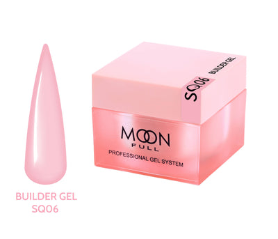 Pink Builder gel (SQ06) in a cone bottle and branded box, 30 ml