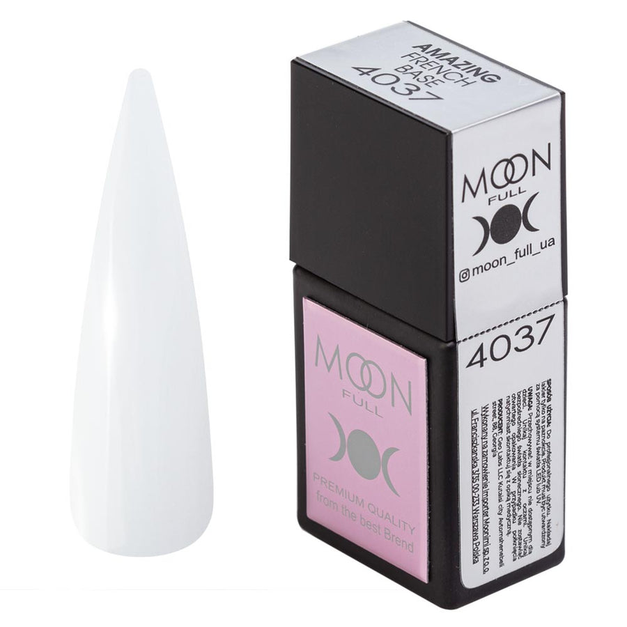 French base nail polish, box and white swatch, shade 4037, 12 ml