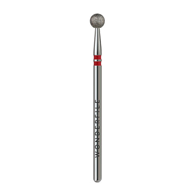 WonderFile nail drill bit with ball sanding head and red grip ring