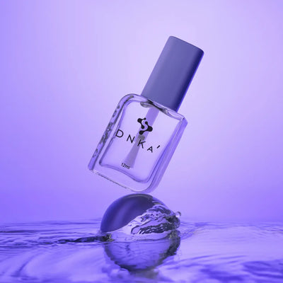 DNKa dehydrator bottle 12 ml with clear glass body and purple cap