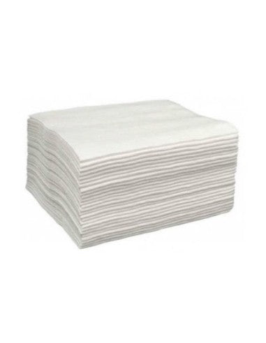 Stack of white spun-laced 30×30 cm disposable towels