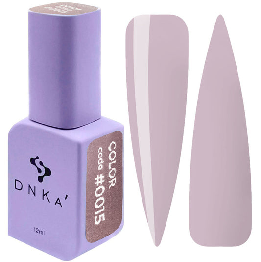 Lavender color gel nail polish bottle with swatch strip, 12ml