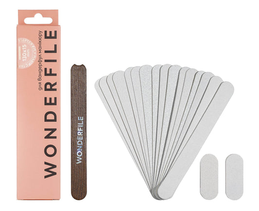 WonderFile Wooden Base Manicure Starter Kit