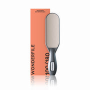 WonderFile foot grater, gray sanding pad, 60/80 grit marking on handle.