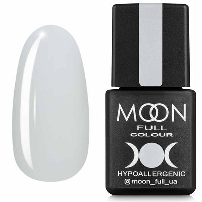 Moon nail polish bottle with light nude swatch, hypoallergenic, Full Colour