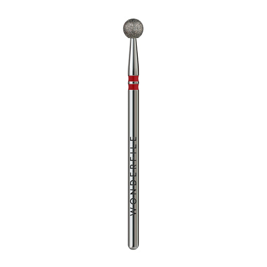 WonderFile nail drill bit with ball sanding head and red grip ring