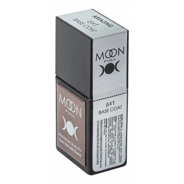 Moon Amazing 6x1 base coat nail polish box, 12 ml.