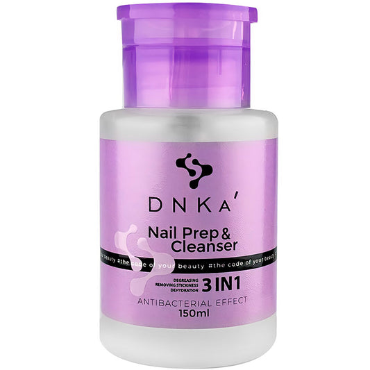 Nail prep and cleanser bottle with purple cap, purple label, 150 ml
