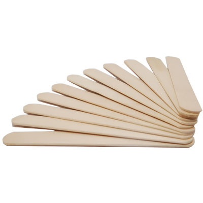 Pack of 100 large wooden wax spatulas