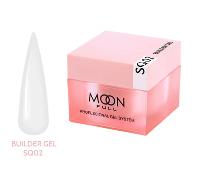 Clear nail builder gel SQ02 in small bottle with pink Moon Full box