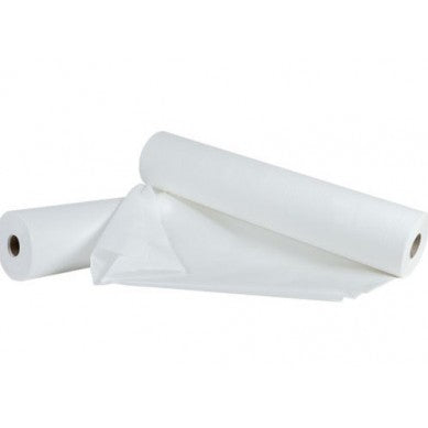 LadyCell couch roll paper, white, showing two rolls with stacked sheets