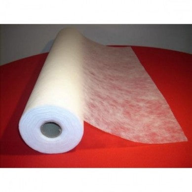 White couch roll protective paper roll, visible inner core